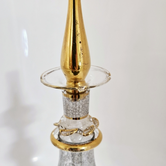 Vintage Blown Glass Perfume Bottle with Glass Dabber - Picture 11 of 16